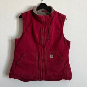 Carhartt WOMENS WV001 pink sherpa work wear vest
